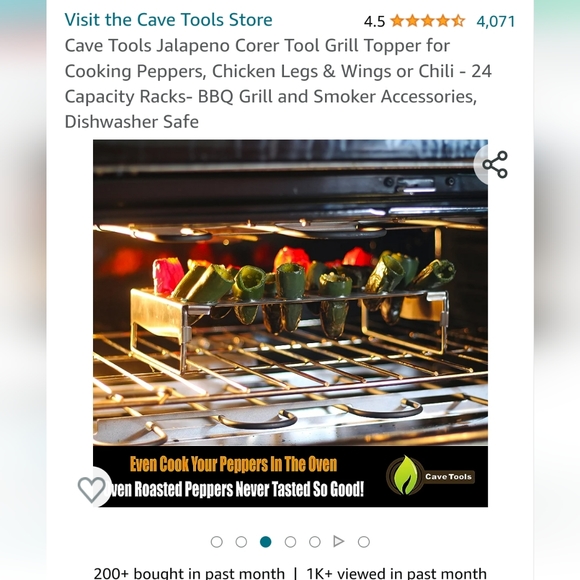 NWT Cave Tools Jalapeño Corer & Grill Topper for Cooking Peppers - Picture 3 of 11